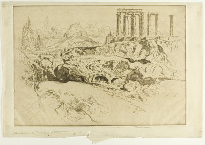Jupiters tempel, Athen af Joseph Pennell