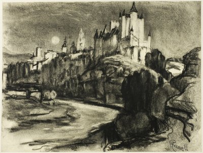Alcazar, Segovia af Joseph Pennell