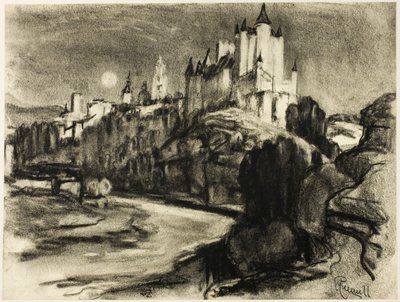 Alcazar, Segovia af Joseph Pennell