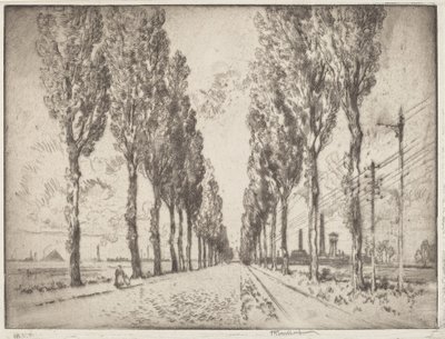 Avenue, Valenciennes af Joseph Pennell