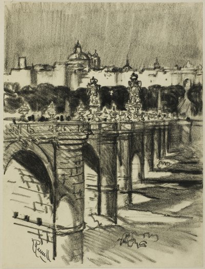 Broen over Toledo, Madrid af Joseph Pennell