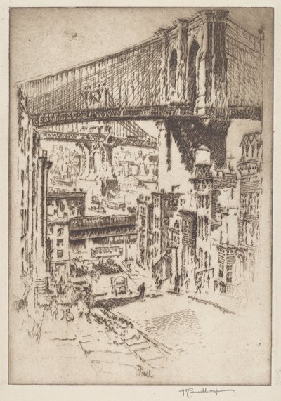 The Bridges, fra Brooklyn af Joseph Pennell