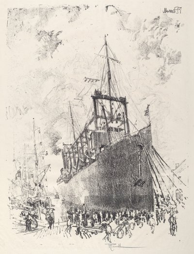 Collier, 1917. af Joseph Pennell