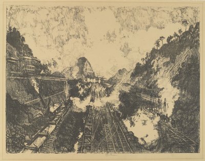 Snittet. Ser mod Ancon Hill af Joseph Pennell