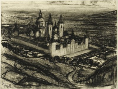 Escorial fra Phillips sæde (Phillips stol) af Joseph Pennell