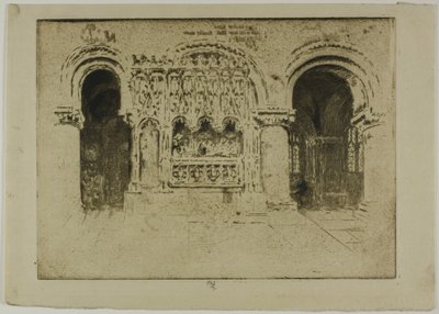 Grundlæggerens grav, Sankt Bartholomæus den Stores kirke af Joseph Pennell