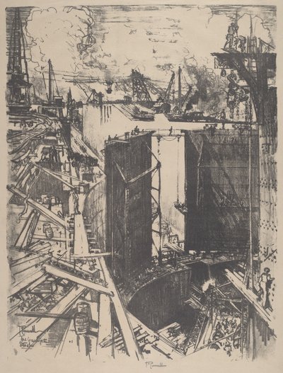 Vagtporten, Gatun Lock af Joseph Pennell