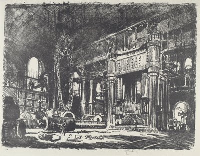 The Gun Forge, 1916. af Joseph Pennell