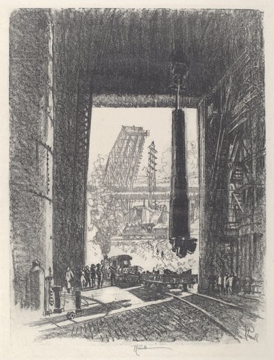 The Gun Pit, No.I af Joseph Pennell