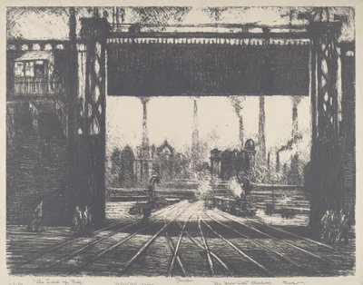 Jernporten, Charleroi, 1911. af Joseph Pennell