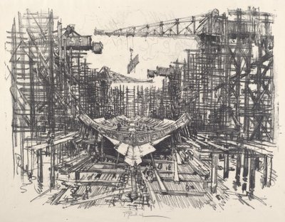 Kølen, 1917. af Joseph Pennell
