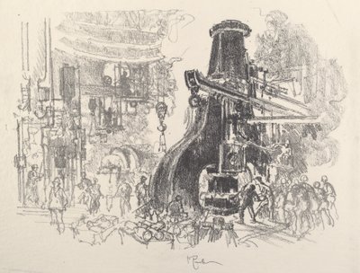 Den store hammers små mænd, 1917. af Joseph Pennell