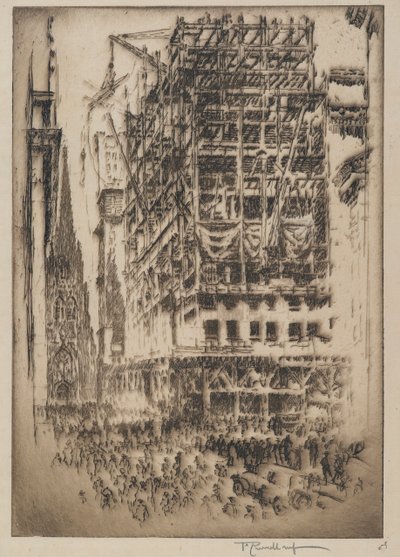 Den nye børs, 1921 af Joseph Pennell