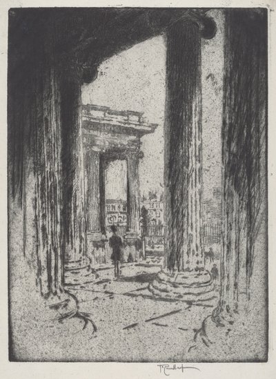 Portico, British Museum af Joseph Pennell