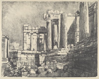 Propylæerne, Athen af Joseph Pennell