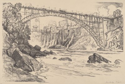 Stålbroen, 1910. af Joseph Pennell