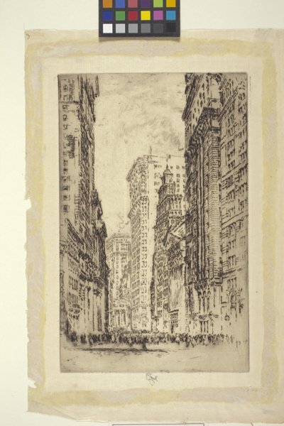 Børsen, New York (ætsning) af Joseph Pennell