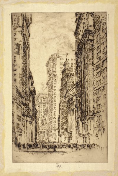 Børsen, New York af Joseph Pennell