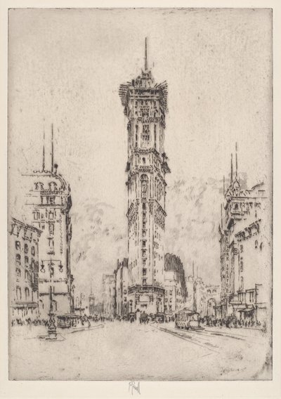 Times Building af Joseph Pennell