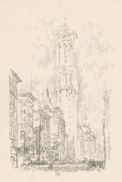 The Times Building, 1904. af Joseph Pennell