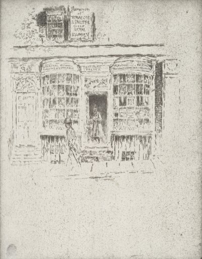 Tobaksbutikken, 1903. af Joseph Pennell