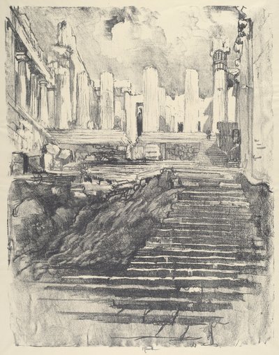 Vejen op til Akropolis af Joseph Pennell