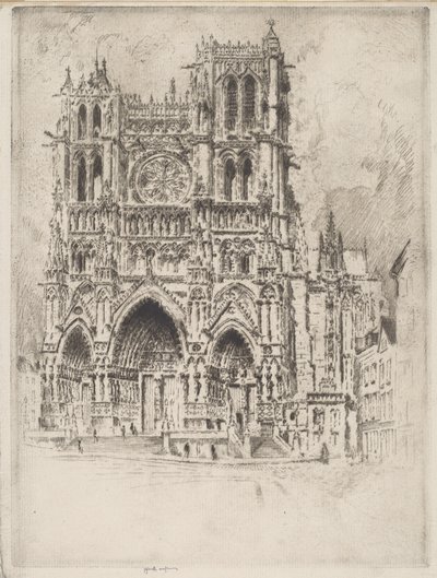 Vestfronten, Amiens af Joseph Pennell