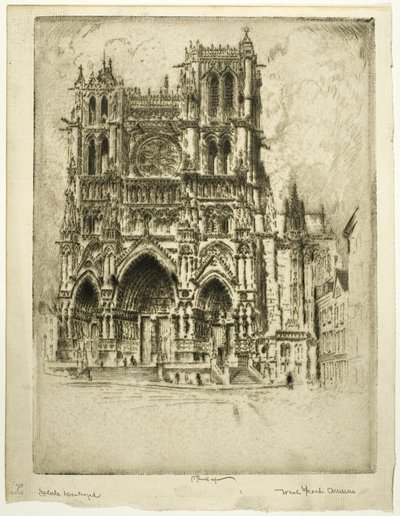 Vestfronten, Amiens af Joseph Pennell