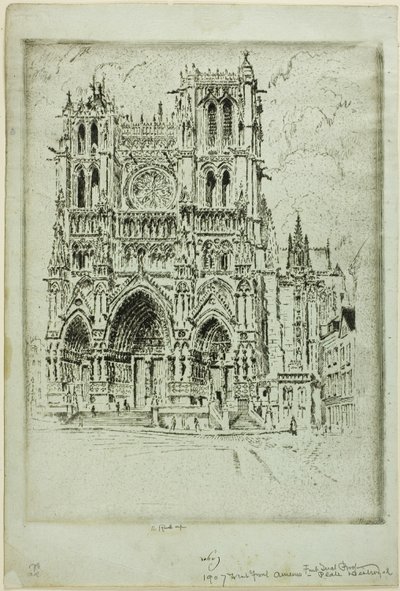 Vestfronten, Amiens af Joseph Pennell
