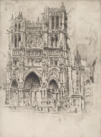 Vestfronten, Amiens, 1907. af Joseph Pennell