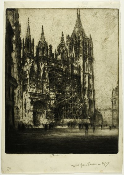 Vestfronten, Rouen-katedralen af Joseph Pennell
