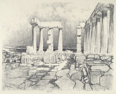 Det vin-mørke hav, Sunium, 1913. af Joseph Pennell