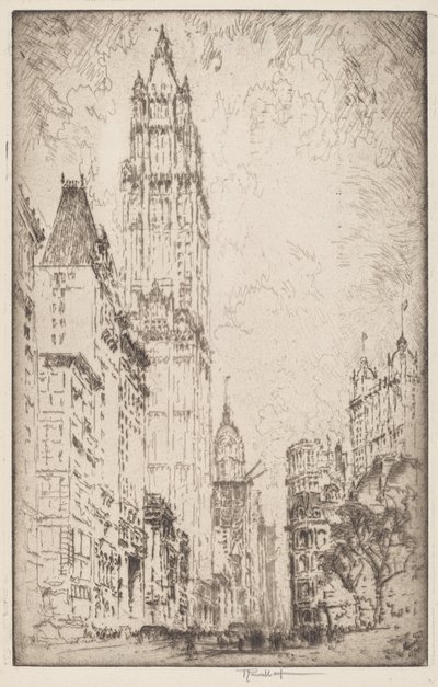 Woolworth-bygningen af Joseph Pennell