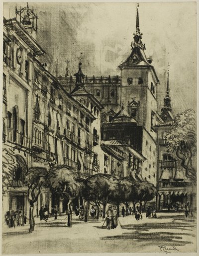 Zocodover, Toledo af Joseph Pennell