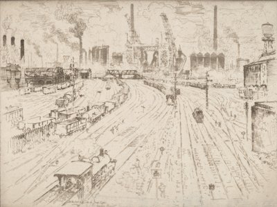 Spor, Oberhausen, 1910. af Joseph Pennell