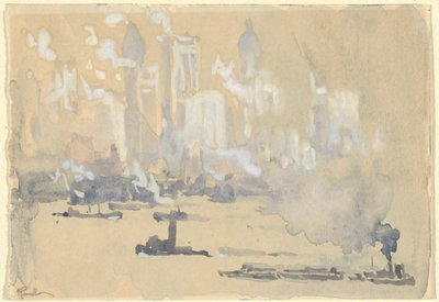 Slæbebåde af Joseph Pennell