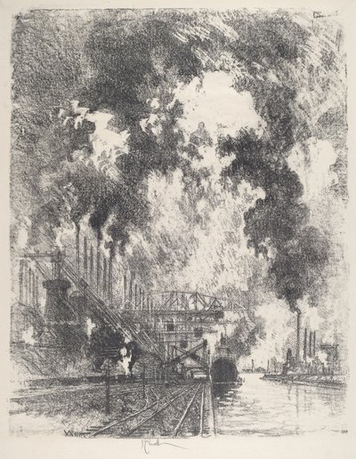 Aflæsning af malm af Joseph Pennell