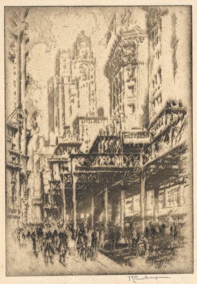 Uden titel (The El) af Joseph Pennell