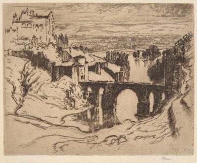 Uden titel [Bridge of St. Martin, Toledo] af Joseph Pennell