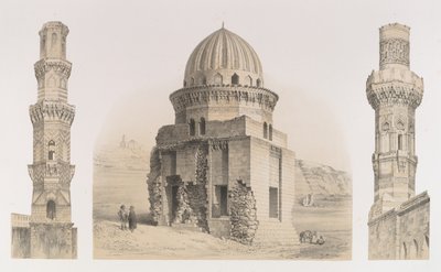 87. Grave og Minareter, Kairo, 1843. af Joseph Philibert Girault De Prangey