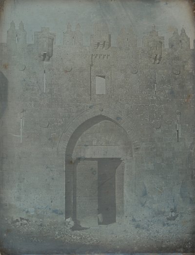 Damaskus-porten, Jerusalem, 1842-44. af Joseph Philibert Girault De Prangey