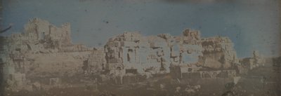 Hexagonal Court, Jupiters tempel, Baalbek, 1843. af Joseph Philibert Girault De Prangey