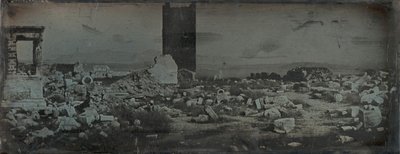 Ruiner og forgrund, Akropolis, Athen, 1842. af Joseph Philibert Girault De Prangey