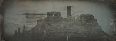 Vestlig tilgang til Akropolis, Athen, 1842. af Joseph Philibert Girault De Prangey
