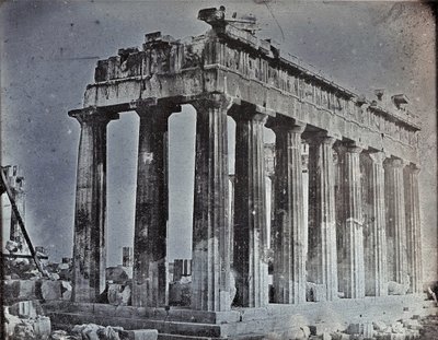 Facaden og den nordlige søjlegang på Parthenon på Akropolis, Athen af Joseph Philibert Girault De Prangey