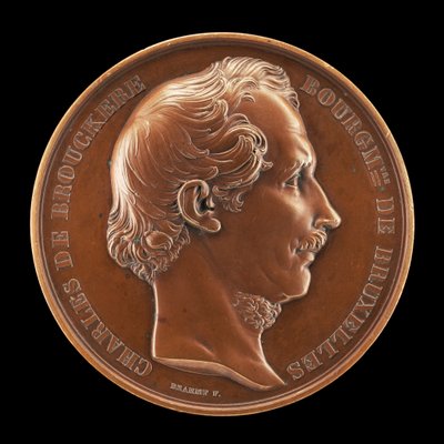 Charles de Brouckère, 1796-1860, borgmester i Bruxelles 1848 [forside], 1854. af Joseph Pierre Braemt