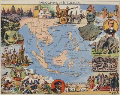 Indokina og Insulinde (farvelitografi) af Joseph Porphyre Pinchon