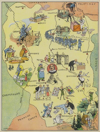 Lorraine (farvelitografi) af Joseph Porphyre Pinchon