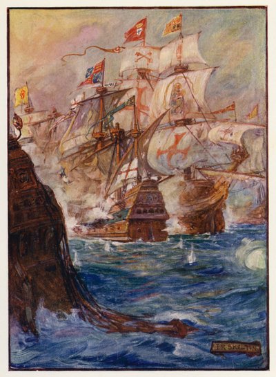 Indtagelse af Gibraltar af Joseph Ratcliffe (after) Skelton