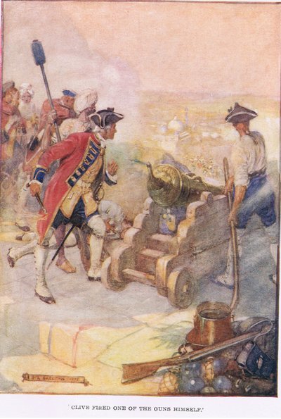 Clive affyrede selv en af pistolerne af Joseph Ratcliffe Skelton